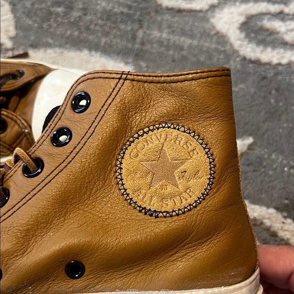 Converse Brown High-Top Sneakers Classic Style leather Cabrera women’s 10 men’s8 - Picture 2 of 8